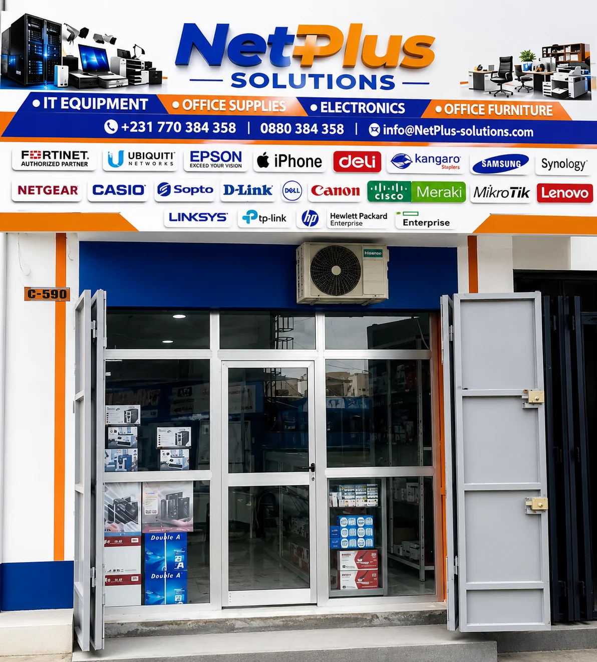 NetPlus Solutions storefront in Monrovia